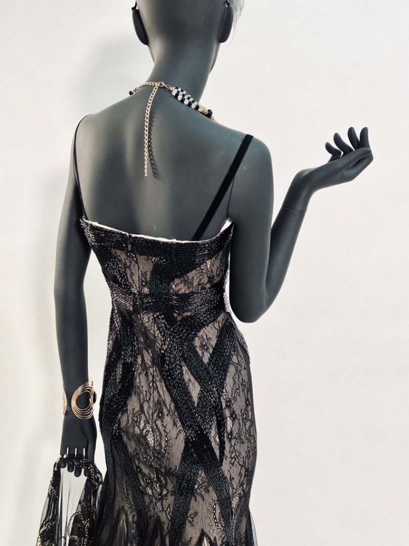 Платье черное вечернее в стиле Гэтсби