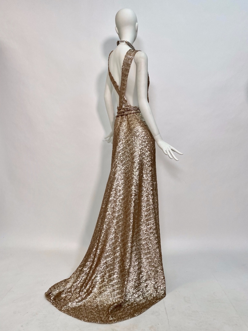 Золотое платье в стиле диско 1970-е