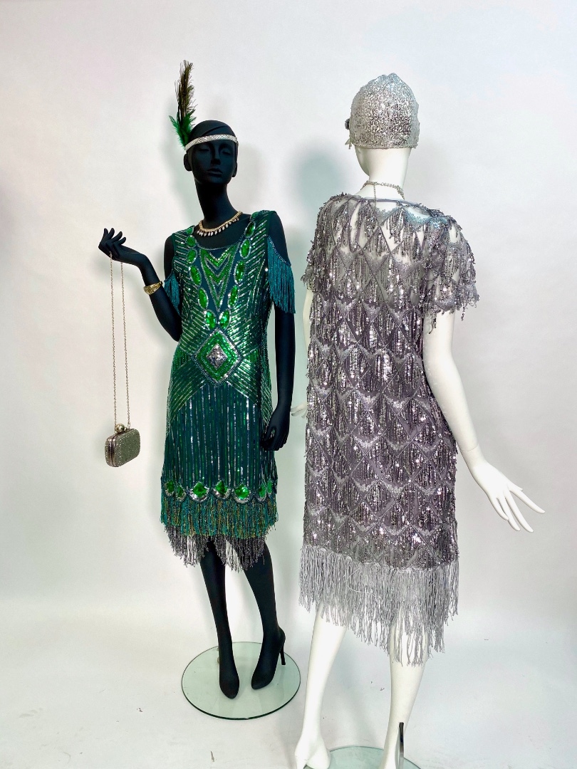 Платье с серебряной бахромой в стиле Гэтсби