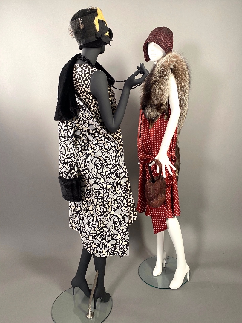 Пальто женское черно-белое 1920-е