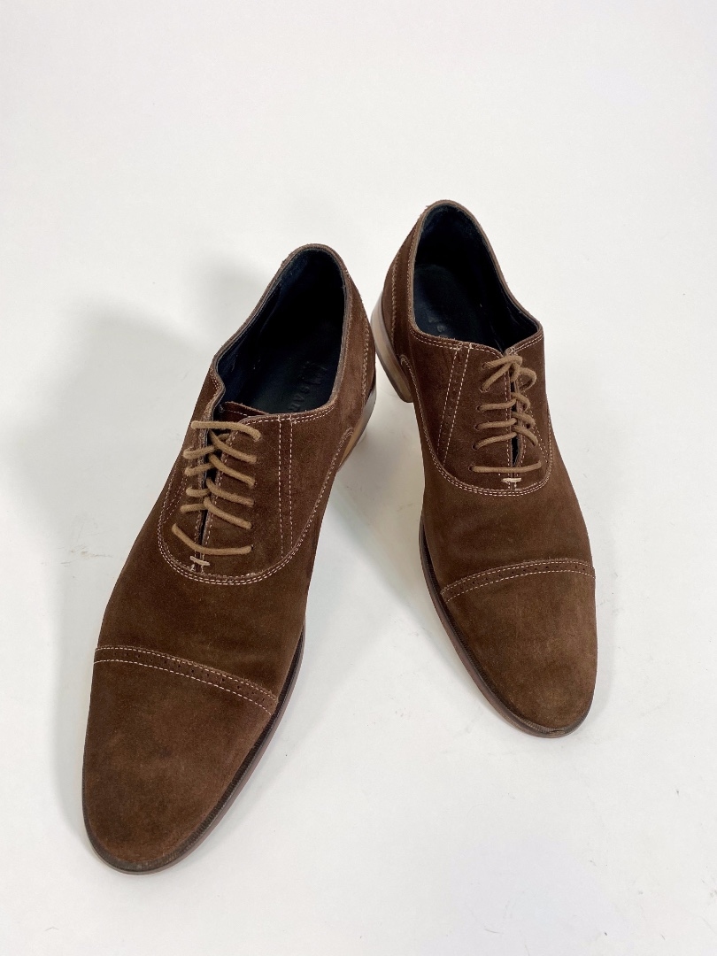 Мужские туфли из коричневой замши