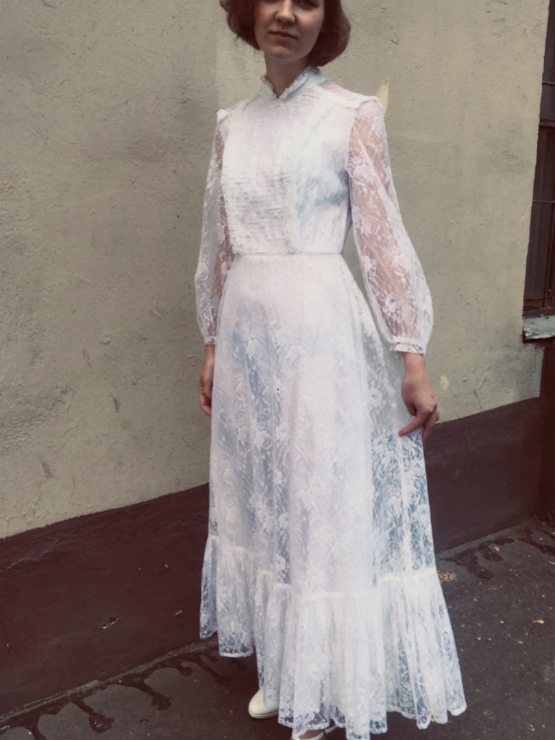 Винтажное свадебное платье 1978 год, ГДР