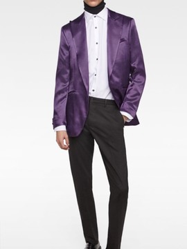 Фиолетовый шелковый пиджак