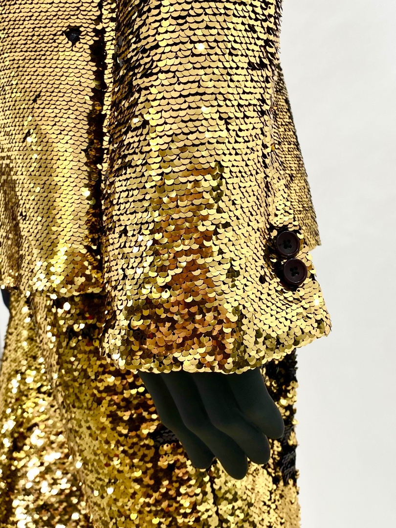 Золотой костюм Диско мужской в стиле 1970-80